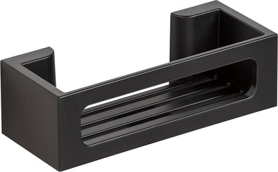 Wenko turbo-loc bralia support mural noir mat 30x9cm - support de douche - support de bain - montage sans perçage - autocollant