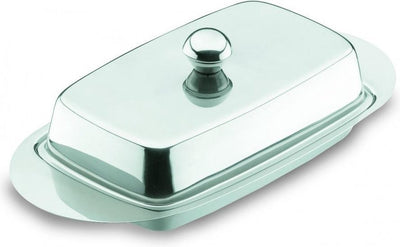 Beurrier Lacor avec couvercle - acier inoxydable