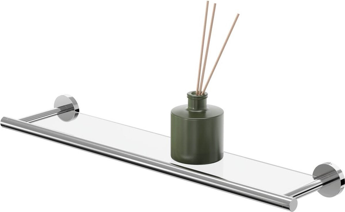 Tiger Boston - étagère 58 cm - sans perçage - perçage ou collage - inox poli