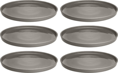 Assiette Leonardo Roma 22cm taupe - set 6