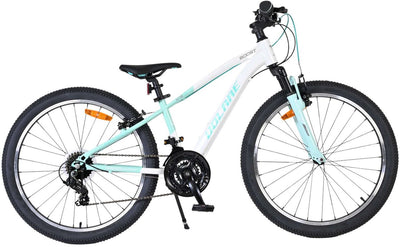 Vélo pour enfants Volare boost - 24 pouces - 21 vitesses - blanc vert menthe