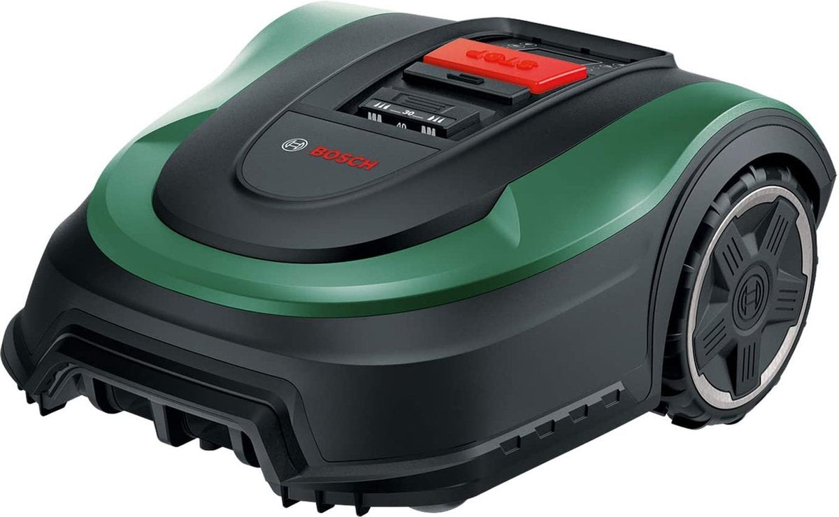 Tondeuse robot Bosch Indego M 700 - pour pelouses jusqu'à 700 m2 - incl. borne de recharge et accessoires