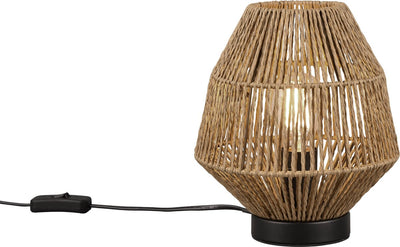 Rl vis ta lumière réalité miki - lampe de table - excl. 1x e27 40w - interrupteur à cordon - sisal naturel