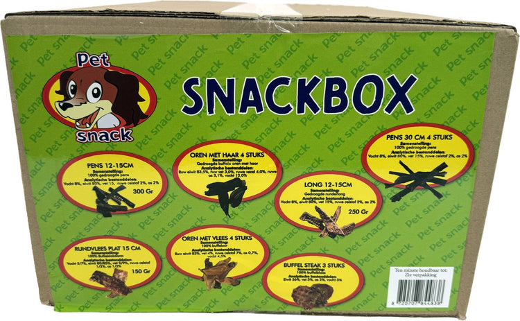 Boîte à collation Petsnack - Snacks à mâcher 100% naturels