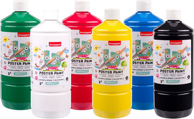Peinture gouache Bruynzeel assortiment 6x1 litre