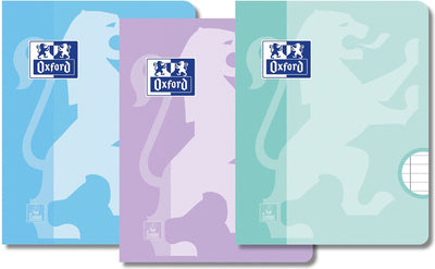 Ecole d'Oxford - cahier d'écolier - a5 - trait - avec marge - 72 pages - paquet de 3 - pastel
