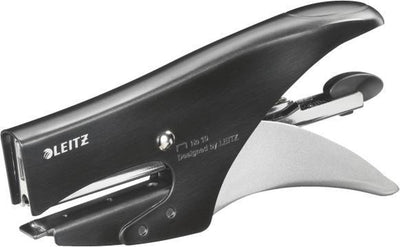 Agrafeuse de style Leitz à chargement arrière - agrafer jusqu'à 15 feuilles - noir satiné