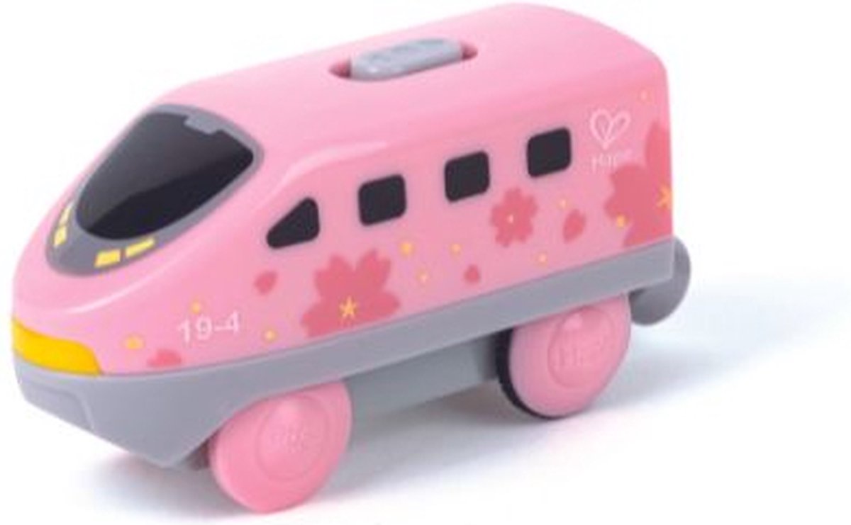 Hape locomotive de train en bois rose - - à partir de 3 ans