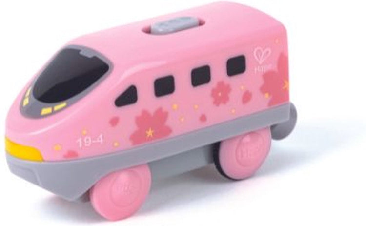 Hape locomotive de train en bois rose - - à partir de 3 ans