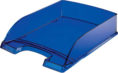 Corbeille à courrier Leitz ® standard 5226, bleu transparent, 5 pièces