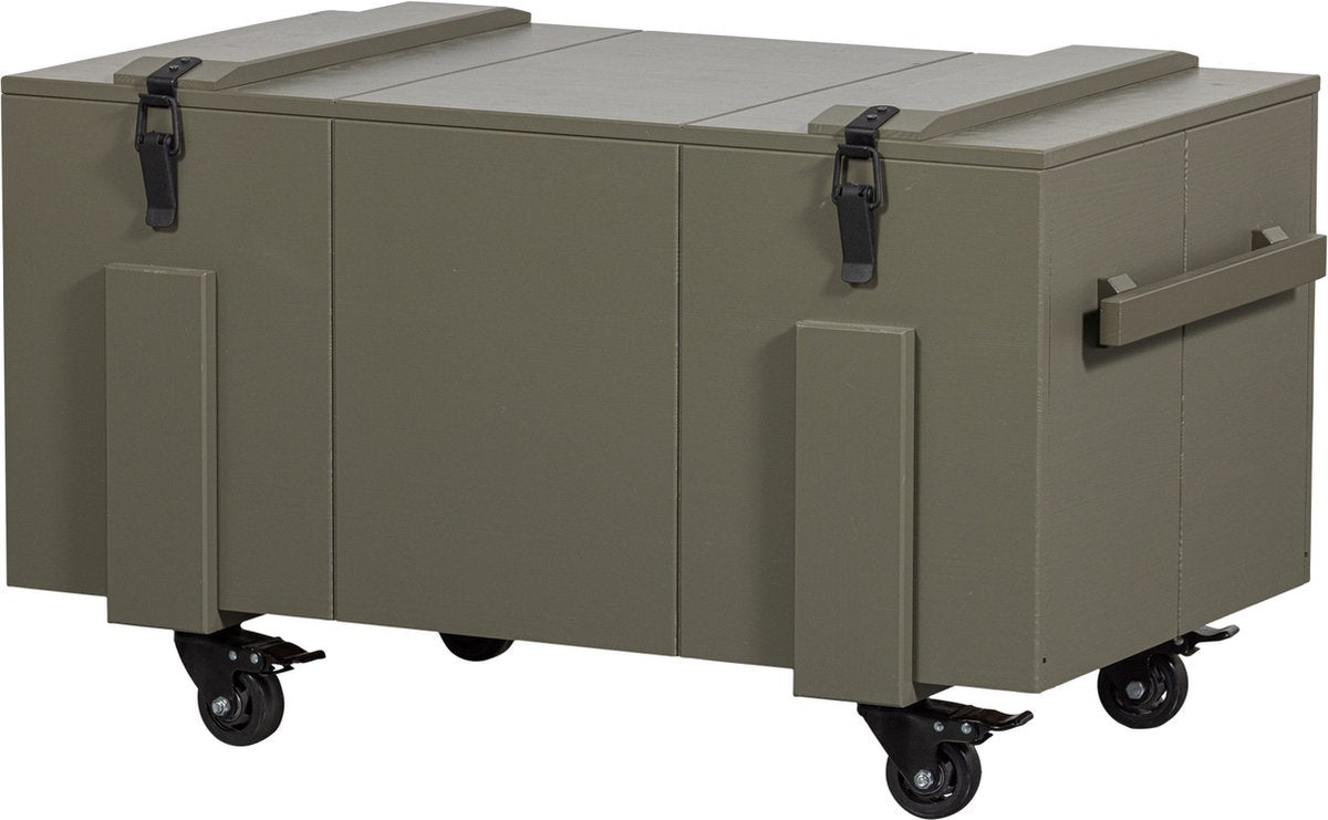 Boîte de rangement Woood Bobby - bois de pin - forêt - 55x100x56 cm