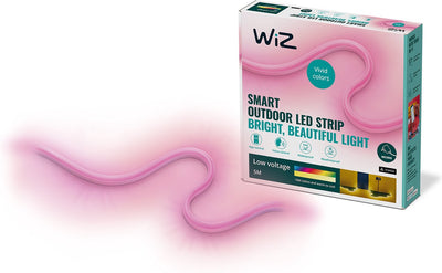 Lampe d'extérieur Wiz - bande LED extérieure - lumière colorée et blanche - éclairage LED intelligent - façonnez comme vous le souhaitez - 5m - prise type c
