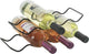 Metaltex - lot de 2 porte-bouteilles - casier à bouteilles - vague 20 - noir mat - pour 8 bouteilles de vin (0,75 litre)