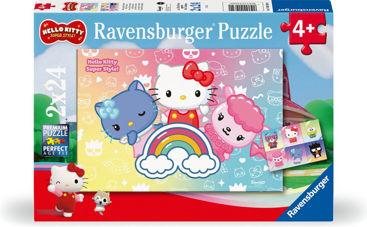 Puzzle Ravensburger 2 puzzles - Hello Kitty - 24 pièces.