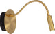 Lucide jolijn - applique lampe de chevet rechargeable - batterie - ø 11 cm - LED - 1x2w 3000k - magnétique - laiton doré mat
