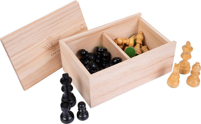 Pièces d'échecs Longfield no. 3 - jeu d'échecs lesté de qualité supérieure avec feutre de plomb - stabilité optimale - roi 82 mm - favori des amateurs d'échecs - cœur d'ange