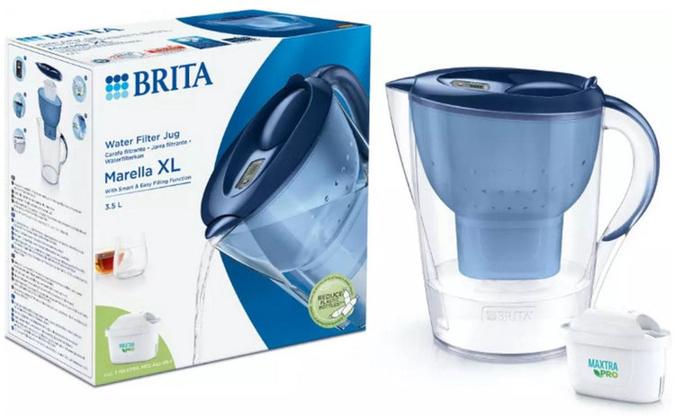 Brita - carafe filtrante - marella xl - 3,5l - bleu - incl. 1 cartouche filtrante tout-en-1 maxtra pro
