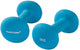 Set d'haltères Tunturi - 2 x 5,0 kg - néoprène - bleu fluor - incl. application de remise en forme gratuite