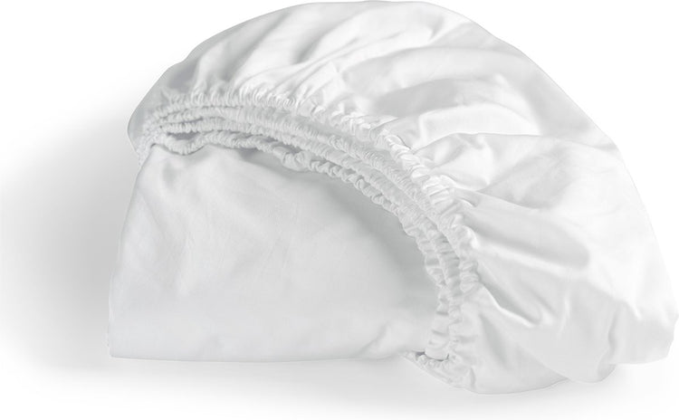 Cendrillon - dimanches - drap housse - satin 100% coton - 80x210 cm - jusqu'à 25 cm - blanc