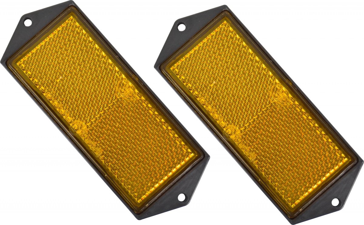 Réflecteur Carpoint orange 104x40mm - 2 pièces