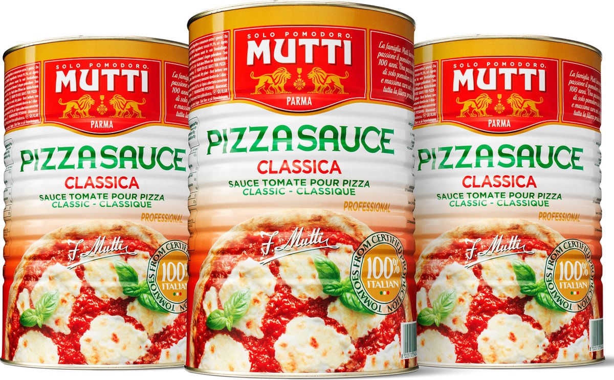 Mutti - sauce à pizza classique - 3x 4,1 kg