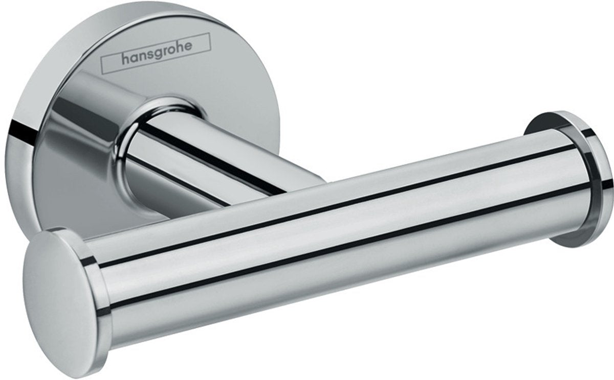 Crochet porte-serviettes universel Hansgrohe Logis double chromé