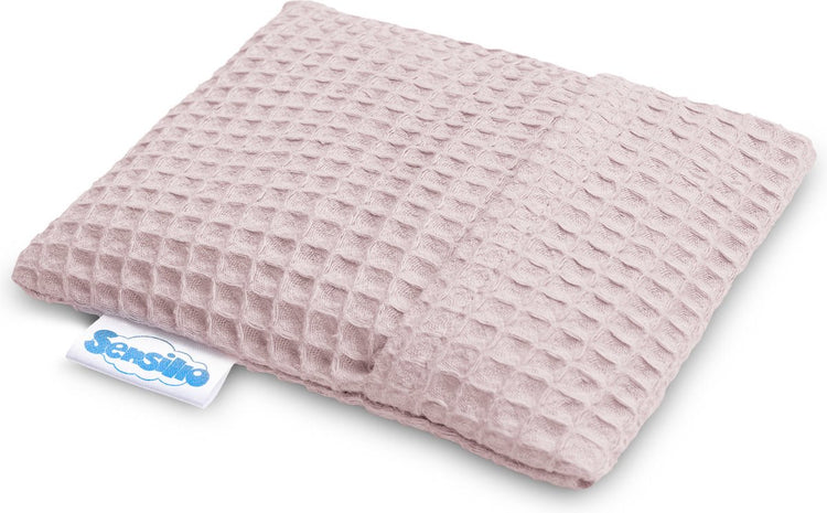 Sensillo baby premium sac aux noyaux de cerise gaufré - 100% coton - pot rempli de noyaux de cerise - 13 cm x 16 cm - rose