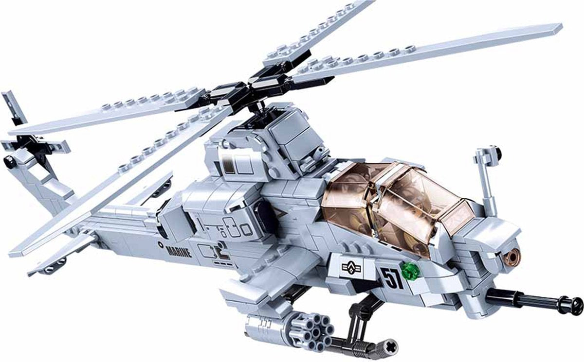 Hélicoptère d'attaque en briques modèles Sluban (m38-b0838)