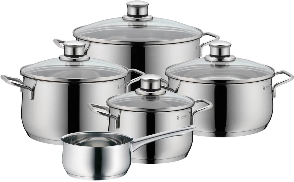 WMF diadem plus - set de casseroles - 5 pièces - convient pour induction - acier inoxydable - avec couvercles