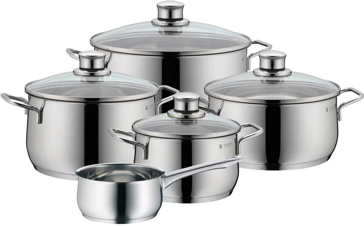 WMF diadem plus - set de casseroles - 5 pièces - convient pour induction - acier inoxydable - avec couvercles