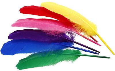 Plumes Creativ company, l: 20 cm, différentes couleurs, 36 pièces 1 boîte