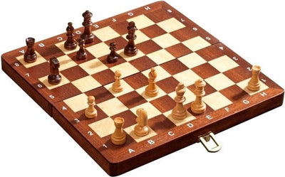 Cassette d'échecs Philos de luxe, magnétique - format voyage - taille carré 30mm - roi 48mm