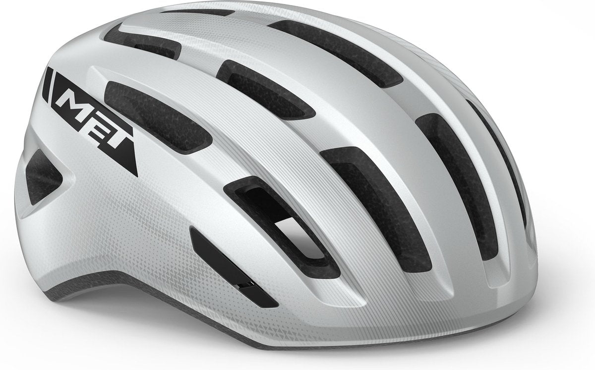 Met miles casque de vélo hommes femmes - casque de vélo vélo de ville adultes - vélo électrique - trekking - taille s m (52-58 cm) - blanc brillant (blanc)