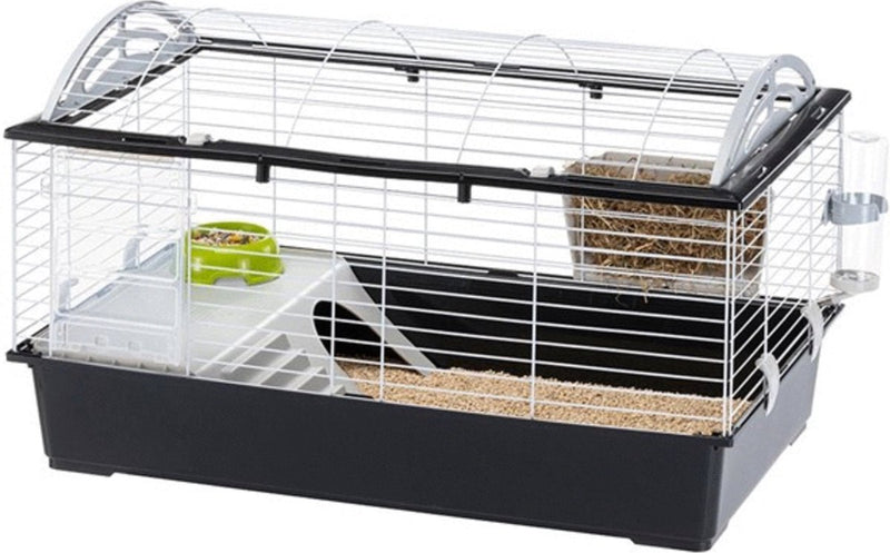 Ferplast cage à lapin casita 100 - enclos pour animaux - 96 x 57 x 56 cm noir