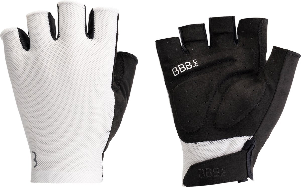 Bbb cycling airsupport - gants de cyclisme été - 15 - 25 ° - rembourrage moyen - ventilé - vélo de course vtt - gants de cyclisme unisexe - blanc