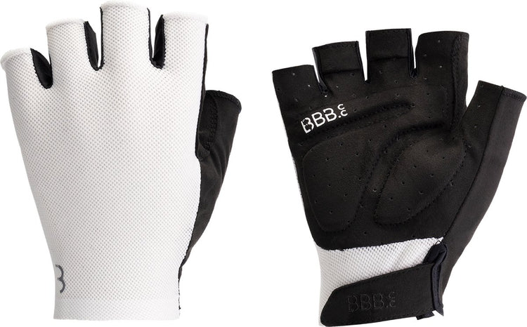 Bbb cycling airsupport - gants de cyclisme été - 15 - 25 ° - rembourrage moyen - ventilé - vélo de course vtt - gants de cyclisme unisexe - blanc