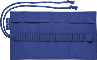 Trousse Faber-castell - coton bleu - vide - convient pour 28 crayons - fc-114664
