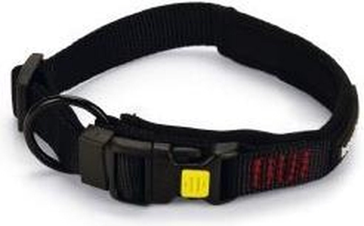 Beeztees collier pour chien parinca nylon - noir 60-65 cm x 30 mm