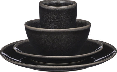 Service de table tabo décorations Mica pour 4 personnes - noir