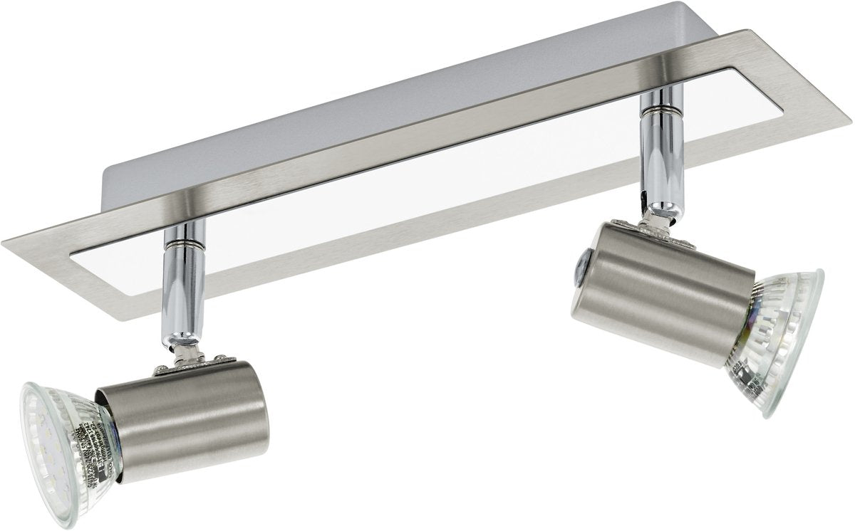 Eglo rotttelo - spots de plafond - 2 lumières - nickel mat, chrome