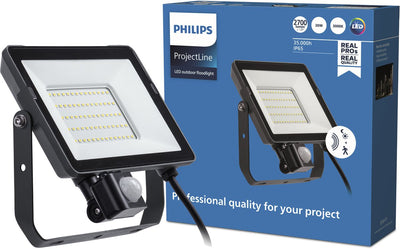 Philips Spot LED Philips Projectline - 30 W - lumière blanc chaud - capteur