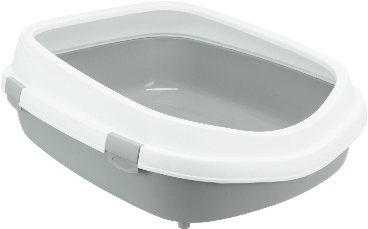 Trixie Cat Box Primo avec bord Grey Blanc