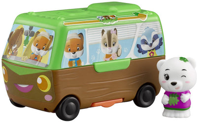 Camping-car Klorofil – édition de poche – set de jeu compact avec 1 figurine de la famille des ours polaires