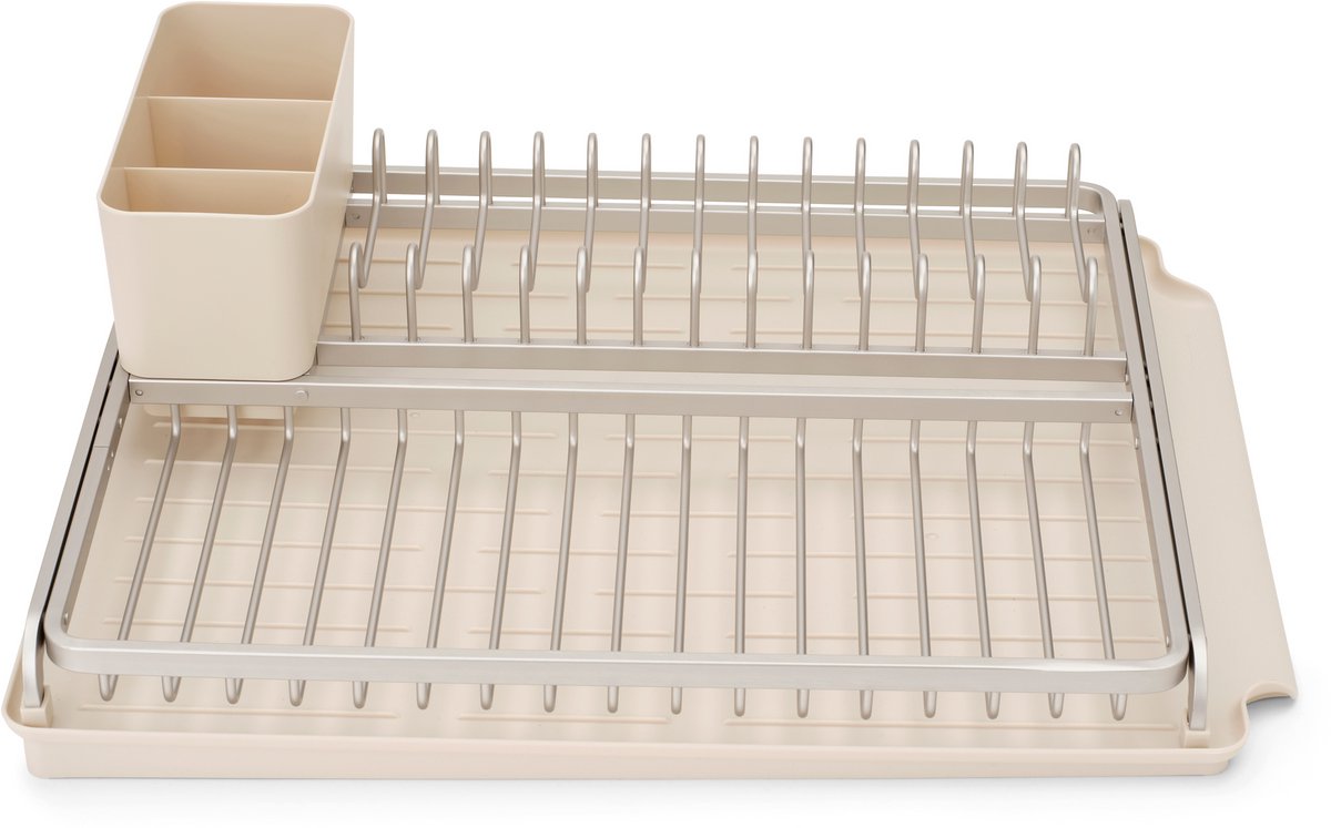 Égouttoir à vaisselle Brabantia - avec égouttoir et porte-couverts - beige doux