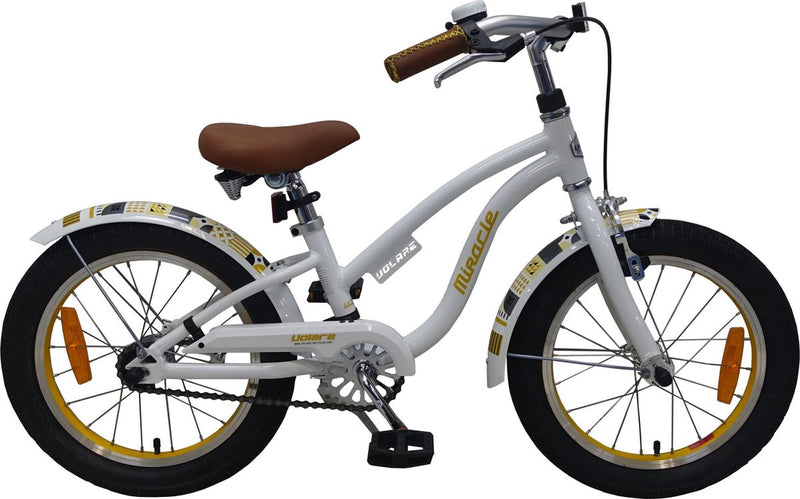 Volare Miracle Cruiser Children's Bicycle - Girls - 16 pouces - White - Prime Collection