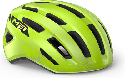 Met miles casque de vélo hommes femmes - casque de vélo vélo de ville adultes - vélo électrique - trekking - taille s m (52-58cm) - jaune fluor brillant (jaune)