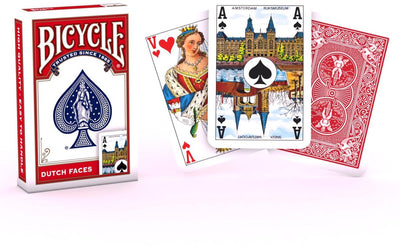 Bicycle ® taille pont faces hollandaises rouges - cartes à jouer hollandaises classiques - qualité premium