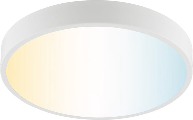Brilliant slimline - plafonnier - ø 39 cm - led 11w - cct - 3000k-6500k - dimmable - veilleuse - minuterie - télécommande - blanc