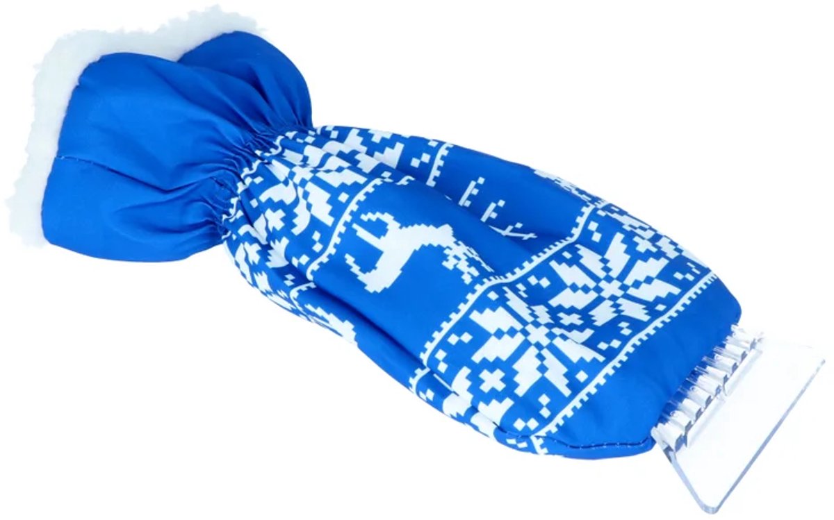 Grattoir à glace Carpoint avec gant bleu + imprimé