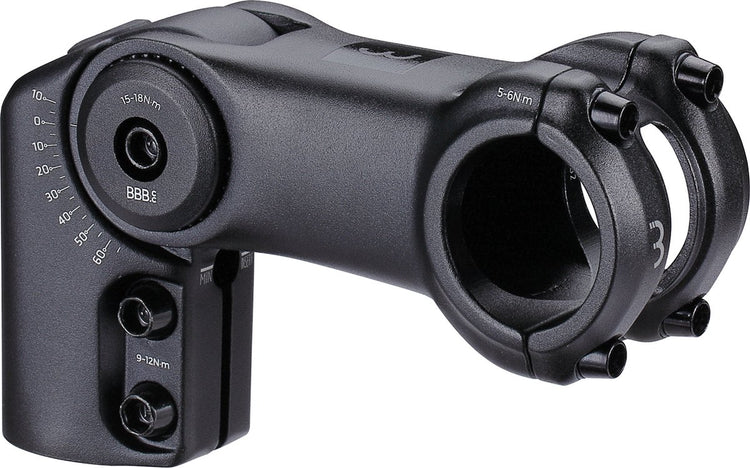Bbb potence de cyclisme réglable 120 mm - potence réglable vélo de course, vélo électrique vtt - rallonge de potence 31,8 mm - angle -40° +60° - highfix - bhs-35